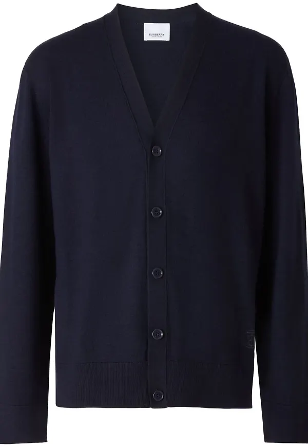 Burberry kofta med monogram - Blå