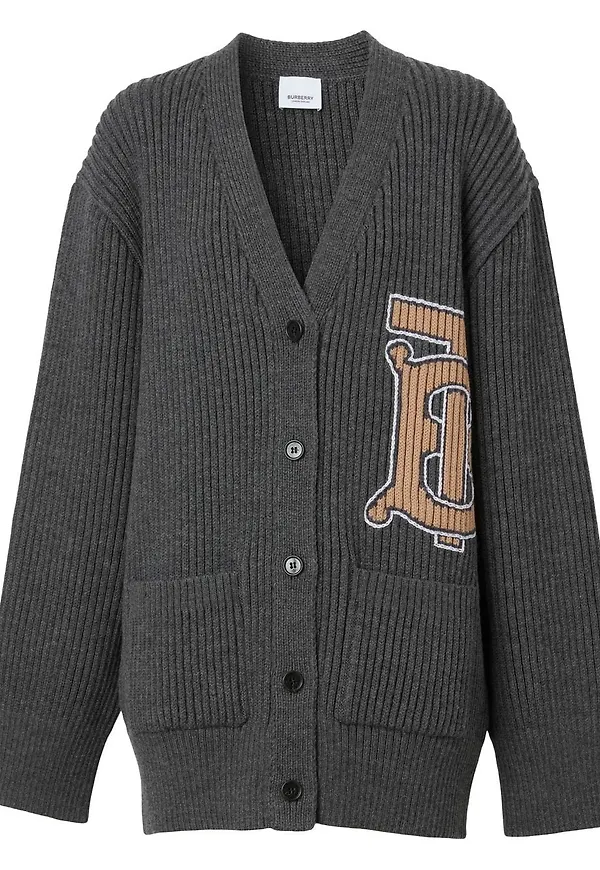 Burberry kofta med monogram - Grå