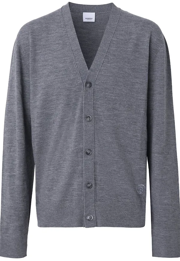 Burberry kofta med monogram - Grå