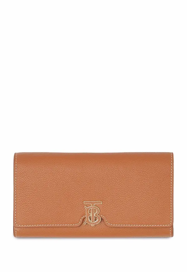 Burberry kontinentalplånbok med monogram - Brun