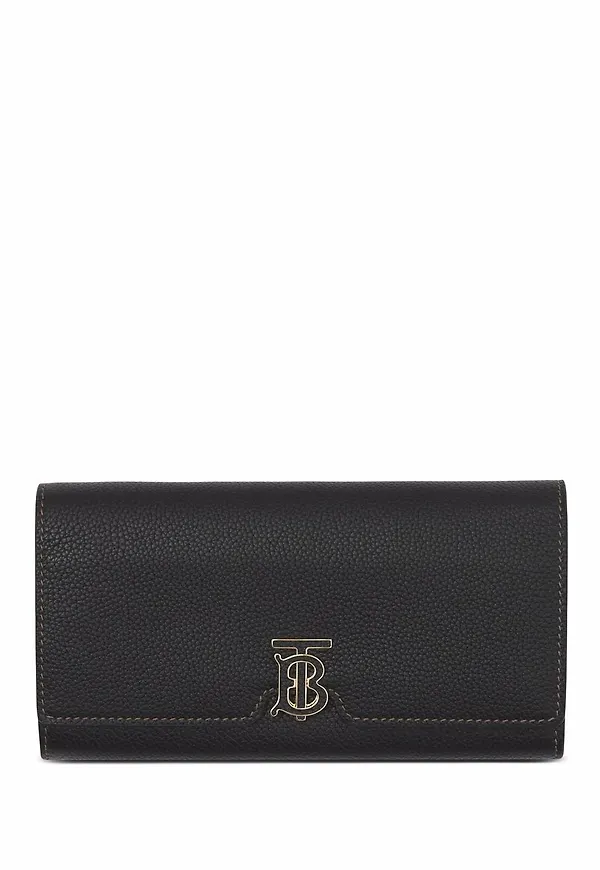 Burberry kontinentalplånbok med monogram - Svart