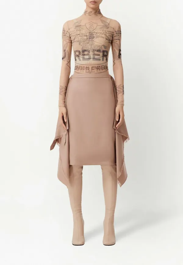 Burberry korsettopp med spetspanel - Neutral
