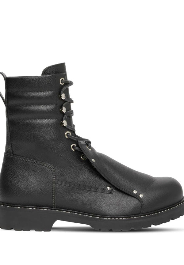 Burberry Lace Guard stövletter i läder - Svart
