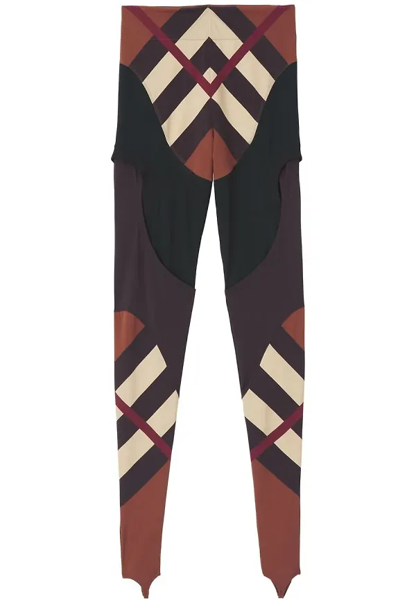 Burberry leggings med chevrontryck - Brun