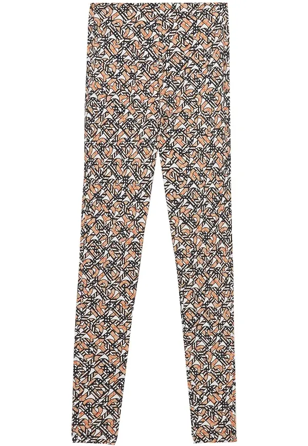 Burberry leggings med monogram - Vit