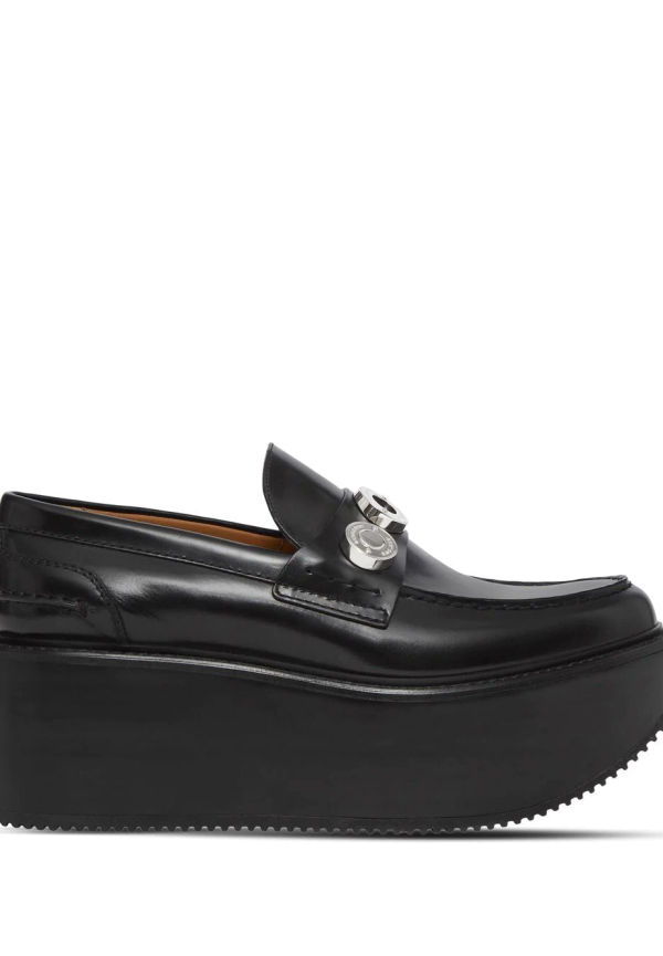 Burberry loafers med rundad tå och platåsula - Svart