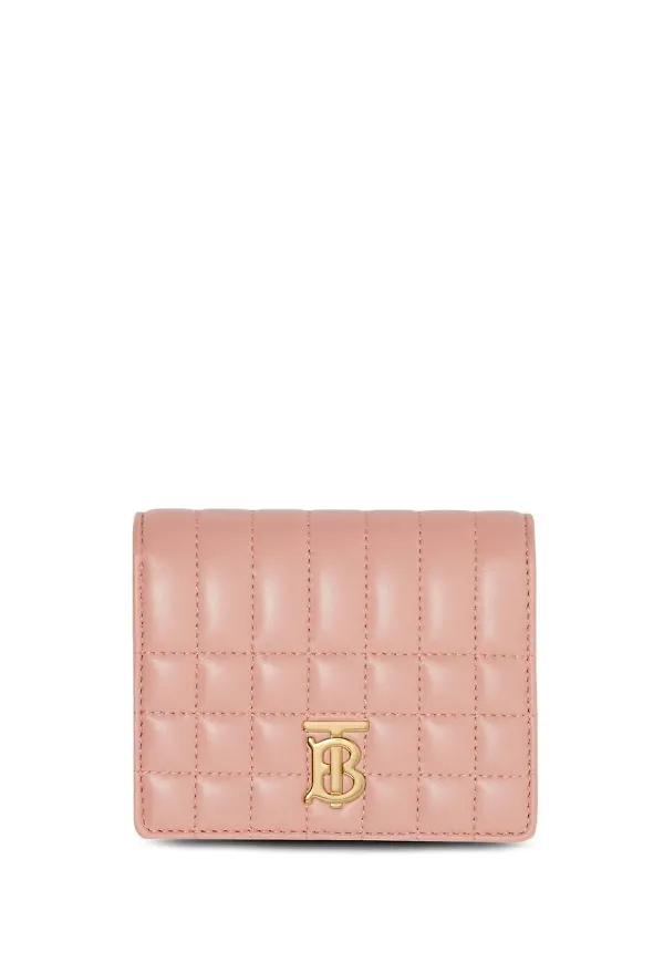 Burberry Lola liten quiltad plånbok - Rosa