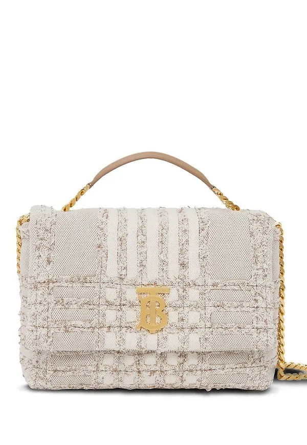 Burberry Lola rutig axelväska - Neutral