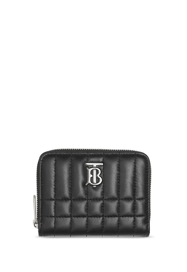 Burberry Love quiltad läderplånbok - Svart