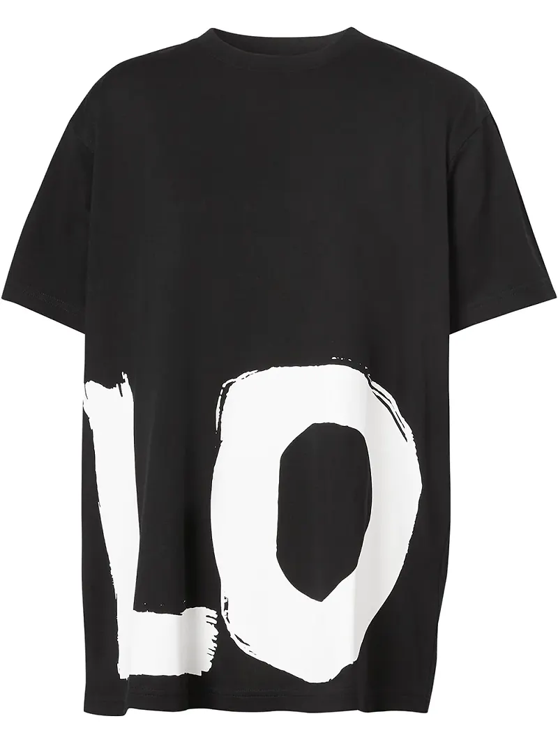 Burberry Love t-shirt i oversize-modell - Svart