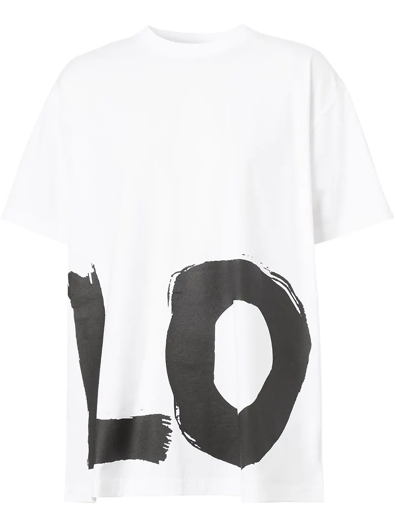 Burberry Love t-shirt i oversize-modell - Vit