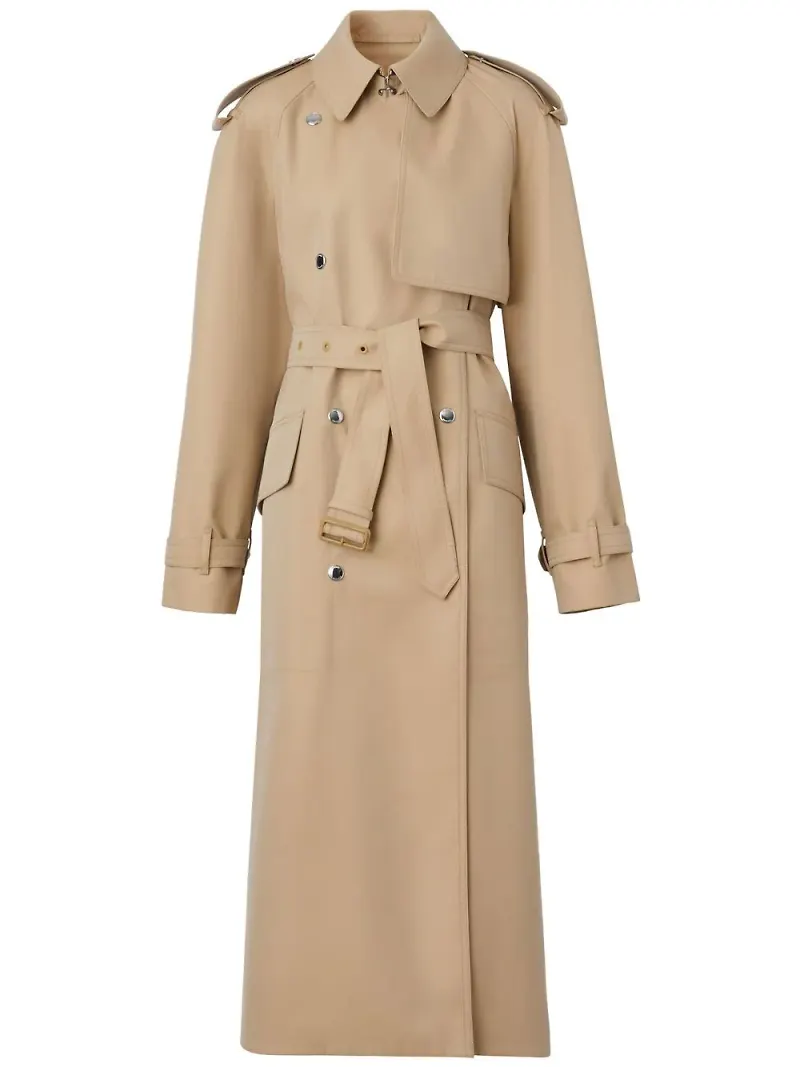 Burberry lång trenchcoat i gabardin - Neutral