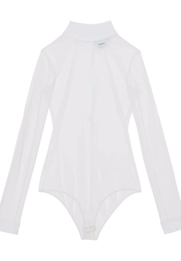 Burberry långärmad body - Vit