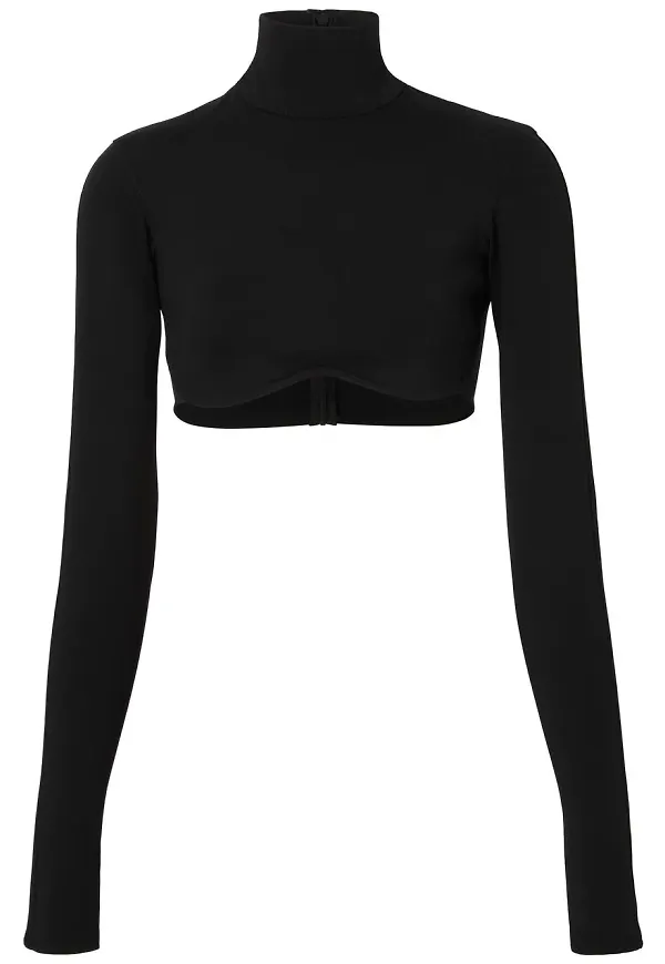 Burberry långärmad croptop - Svart