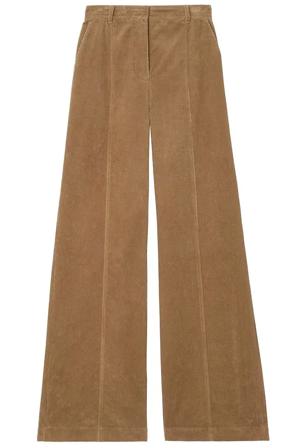 Burberry manchesterbyxor med vida ben - Brun