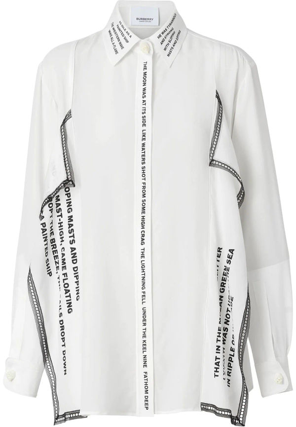 Burberry Mariner skjorta i oversize-modell - Vit