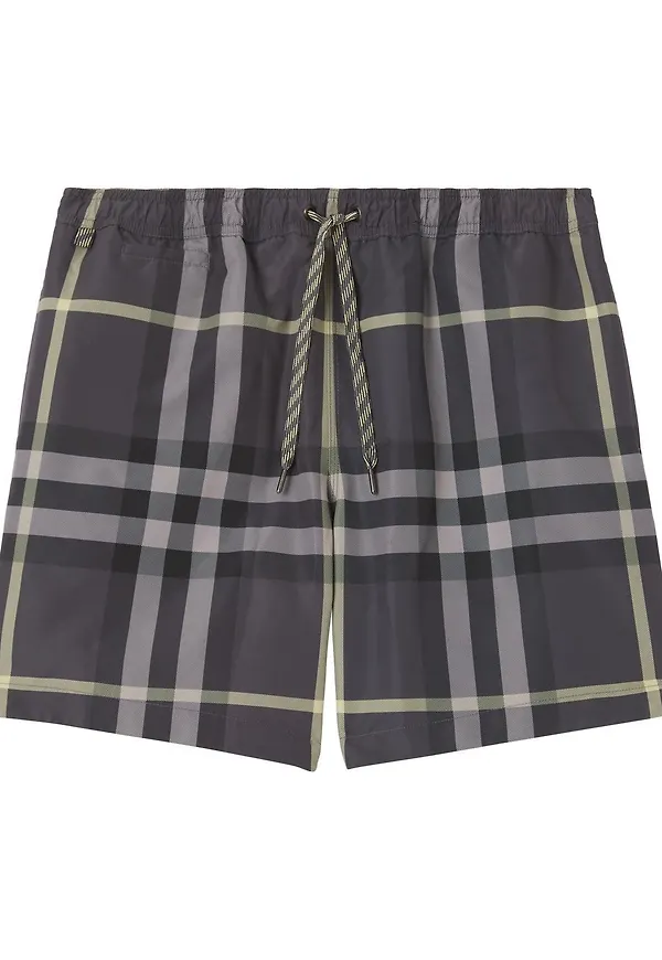 Burberry Martin rutiga badbyxor - Grå
