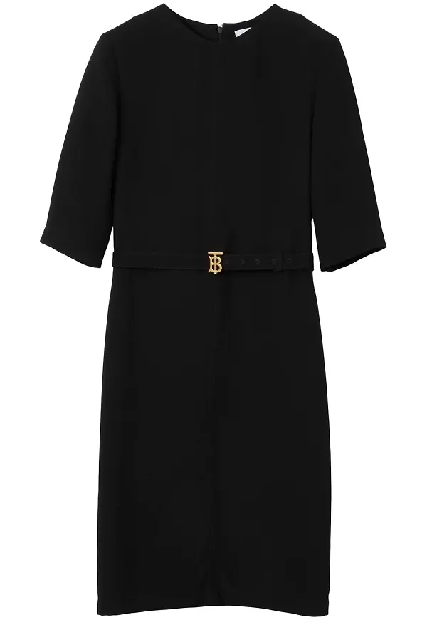 Burberry midiklänning med monogram - Svart