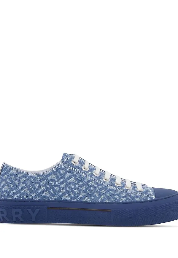 Burberry monogrammönstrade sneakers - Blå