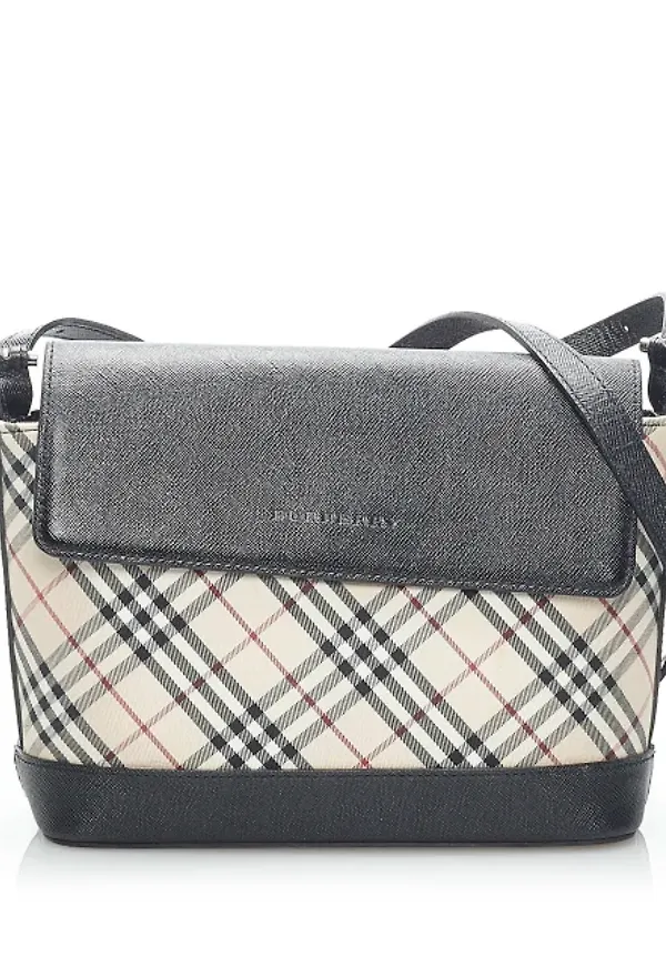 Burberry Nova Check Canvas Crossbody Bag