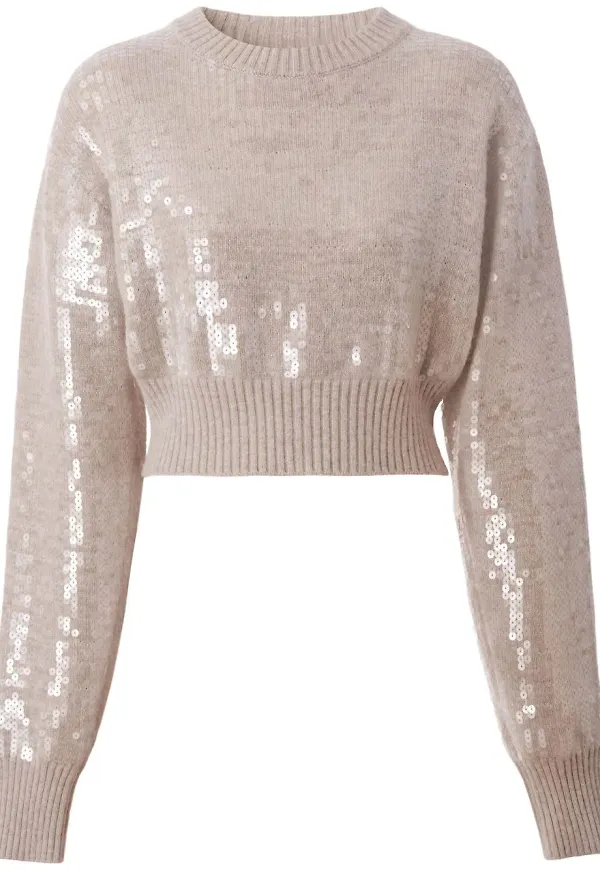 Burberry paljettprydd kashmirtröja - Neutral