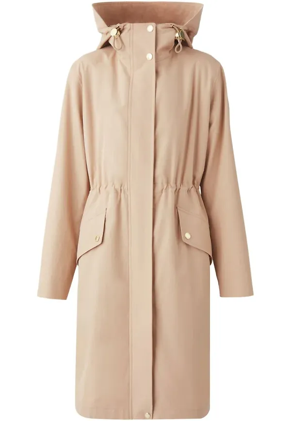 Burberry parkas i gabardin med huva - Brun