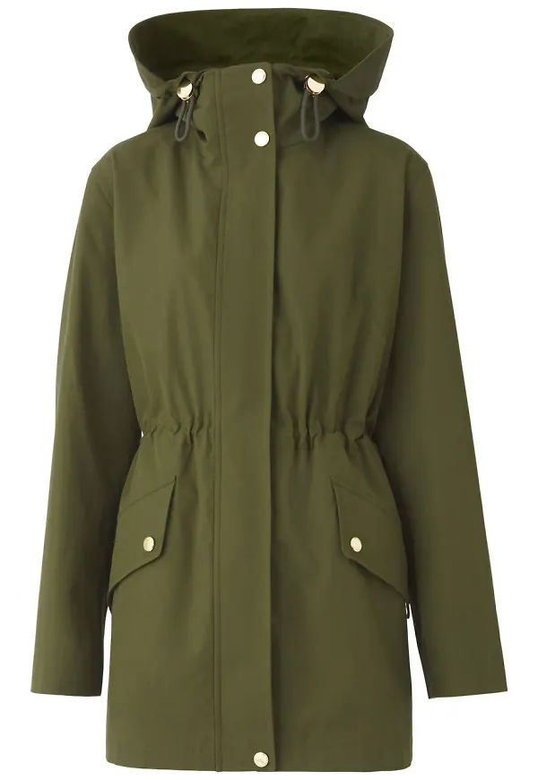 Burberry parkas med huva - Grön