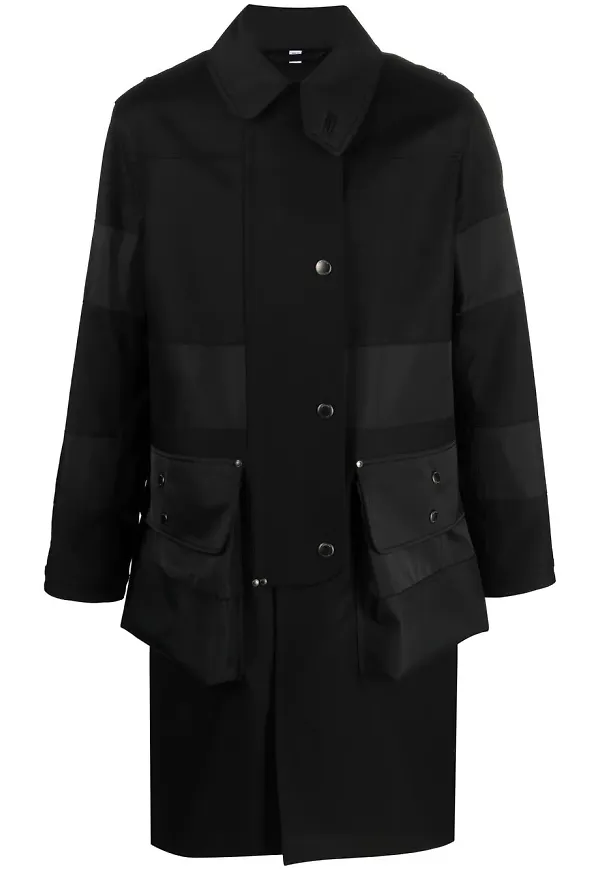 Burberry parkas med huva och panel - Svart