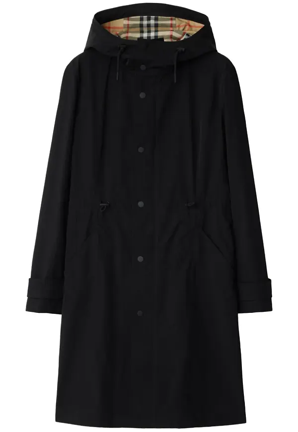 Burberry parkas med knäppning - Svart