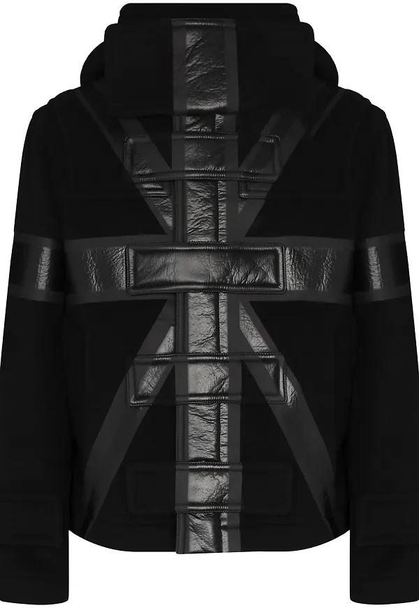 Burberry parkas med panel - Svart