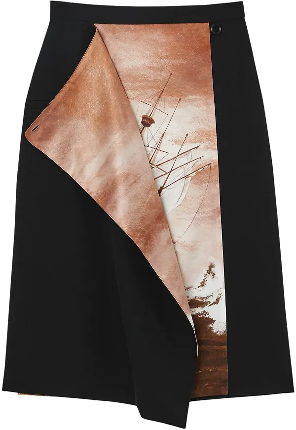 Burberry pennkjol med tryck - Svart