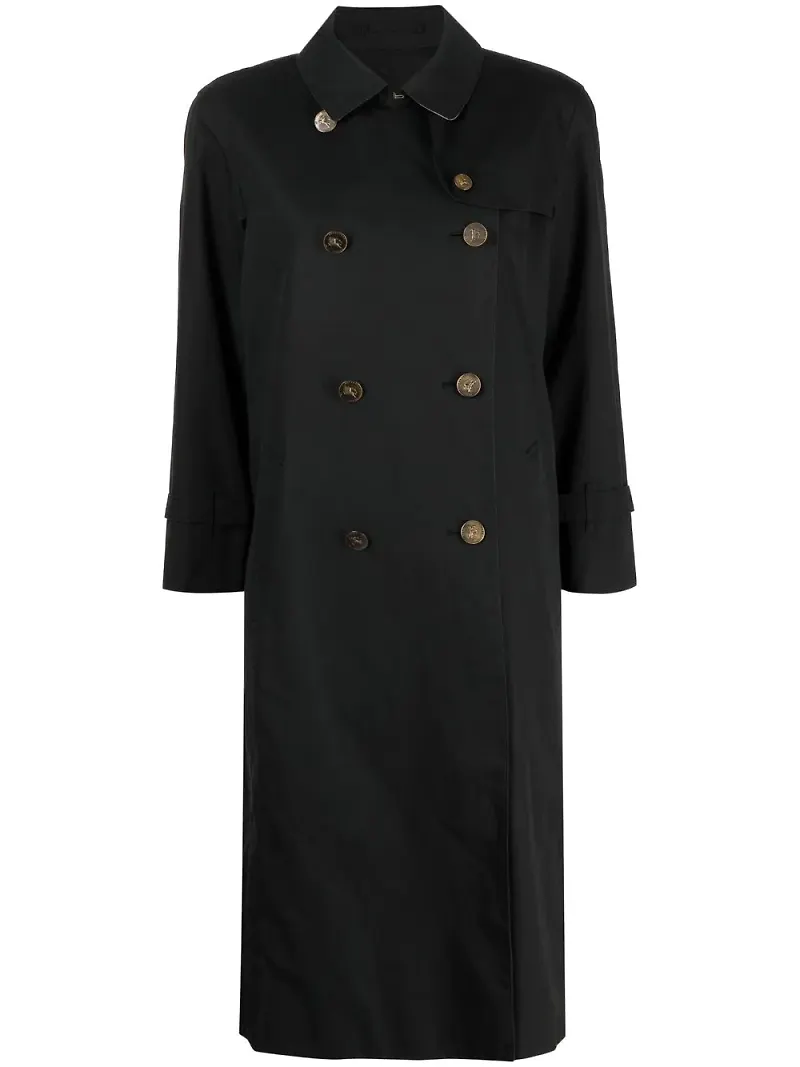 Burberry Pre-Owned dubbelknäppt trenchcoat från 1990-2000-talet - Svart