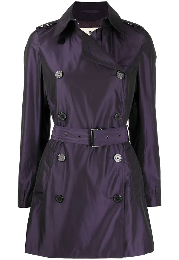 Burberry Pre-Owned trenchcoat med bälte - Lila