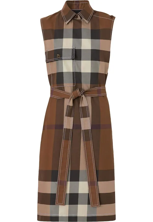 Burberry Pre-owned ärmlös klänning - Brun