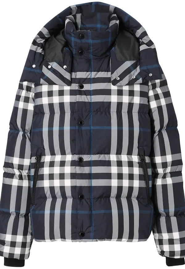 Burberry puffjacka med avtagbar huva - Svart