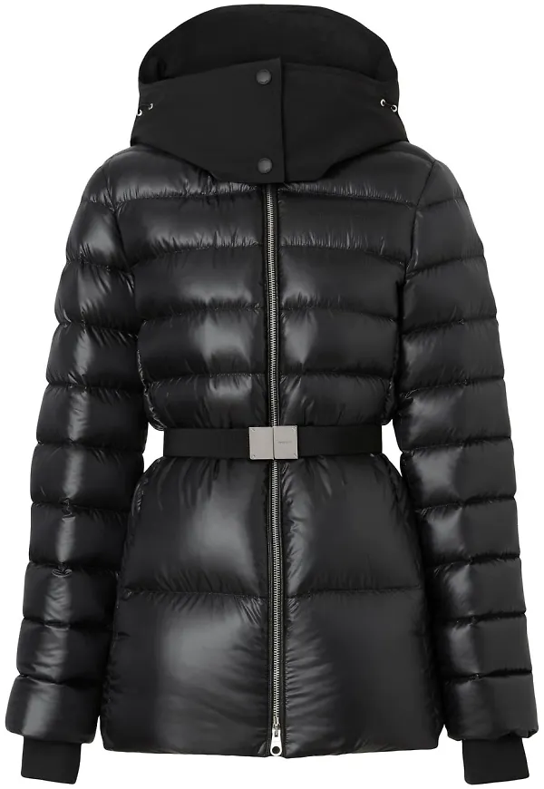 Burberry puffjacka med kontrasterande huva - Svart