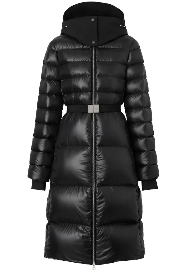Burberry puffkappa med kontrasterande huva - Svart