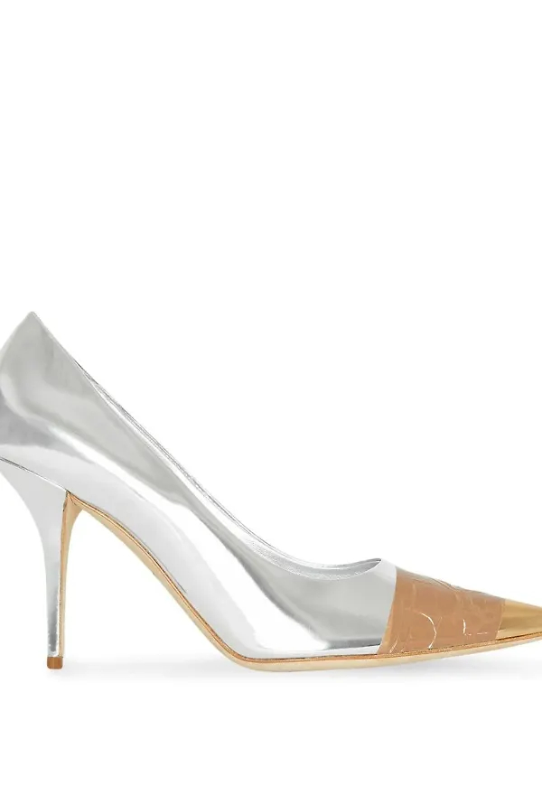 Burberry pumps med banddetalj - Silverfärgad