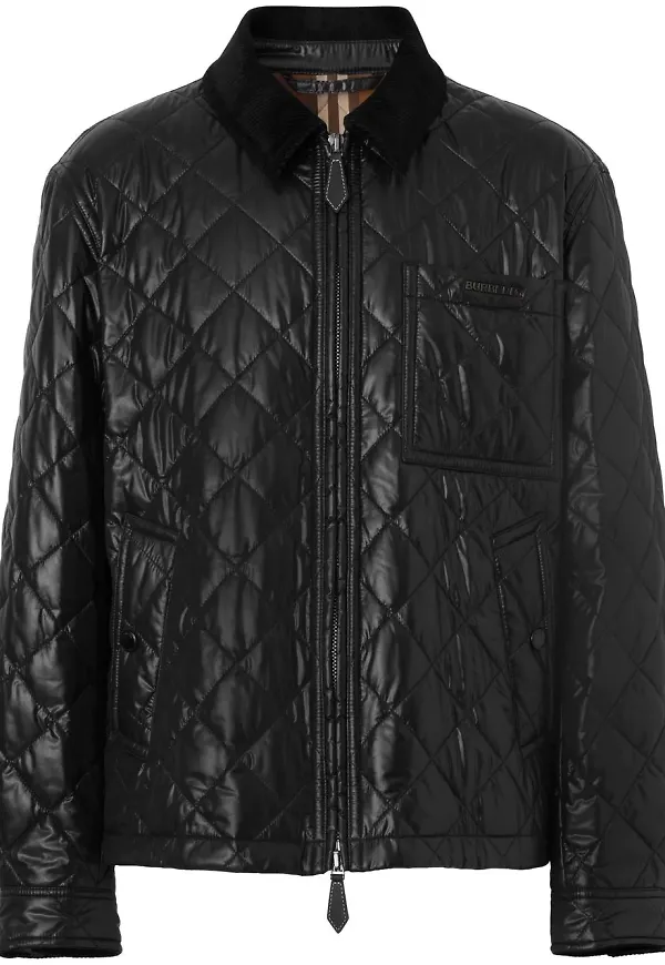 Burberry quiltad bomberjacka - Svart