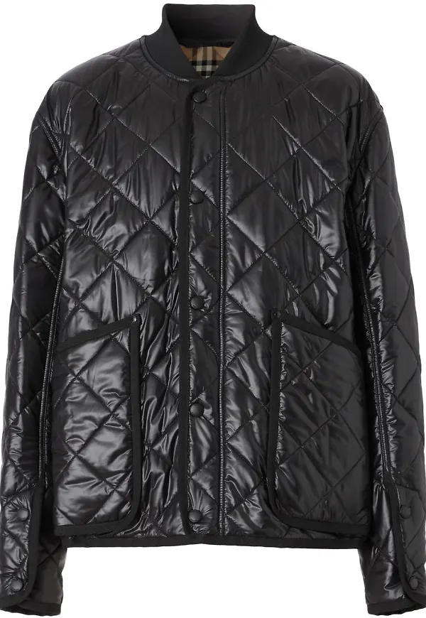 Burberry quiltad bomberjacka - Svart