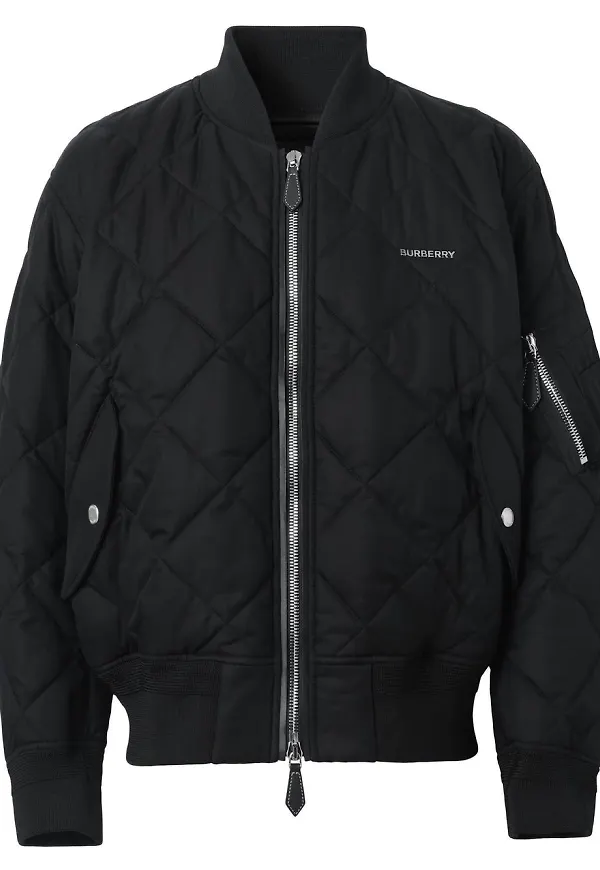 Burberry quiltad bomberjacka - Svart