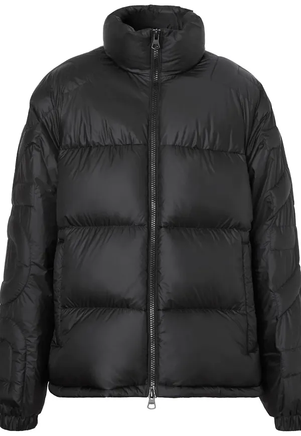 Burberry quiltad jacka med dragkedja - Svart