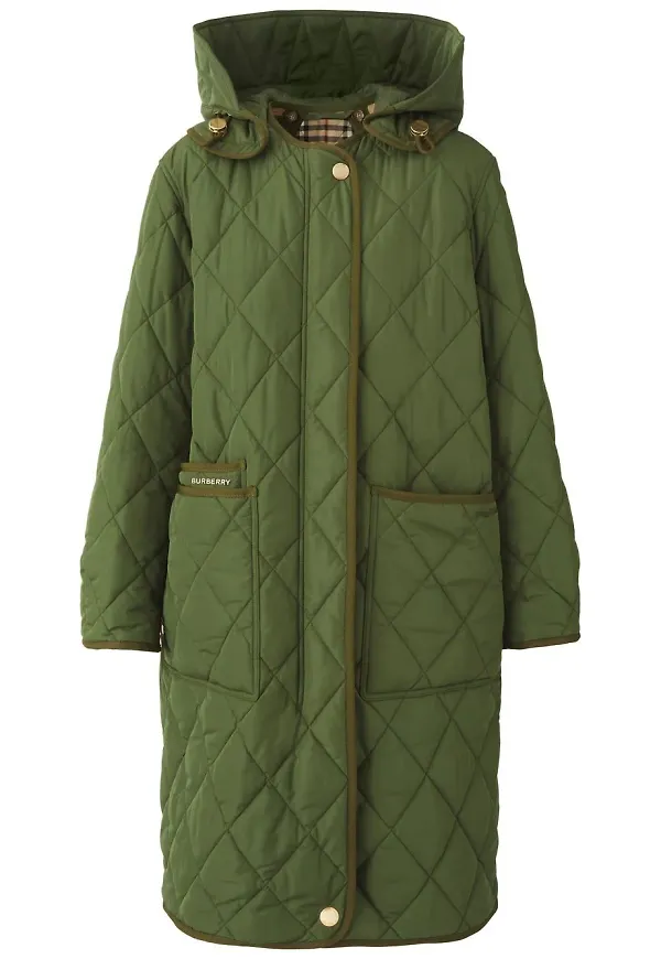 Burberry quiltad kappa - Grön