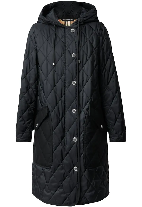 Burberry quiltad kappa - Svart
