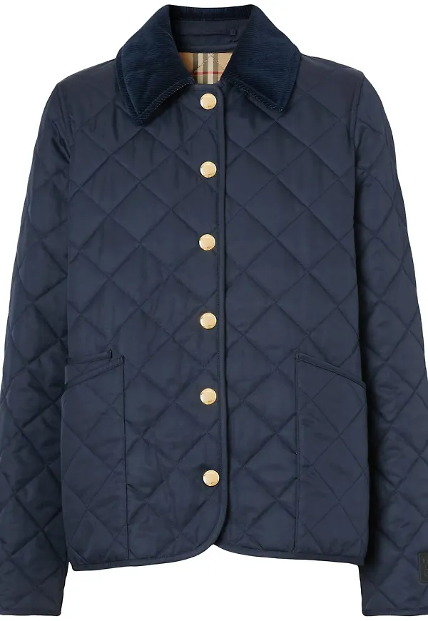 Burberry quiltad långärmad jacka - Blå