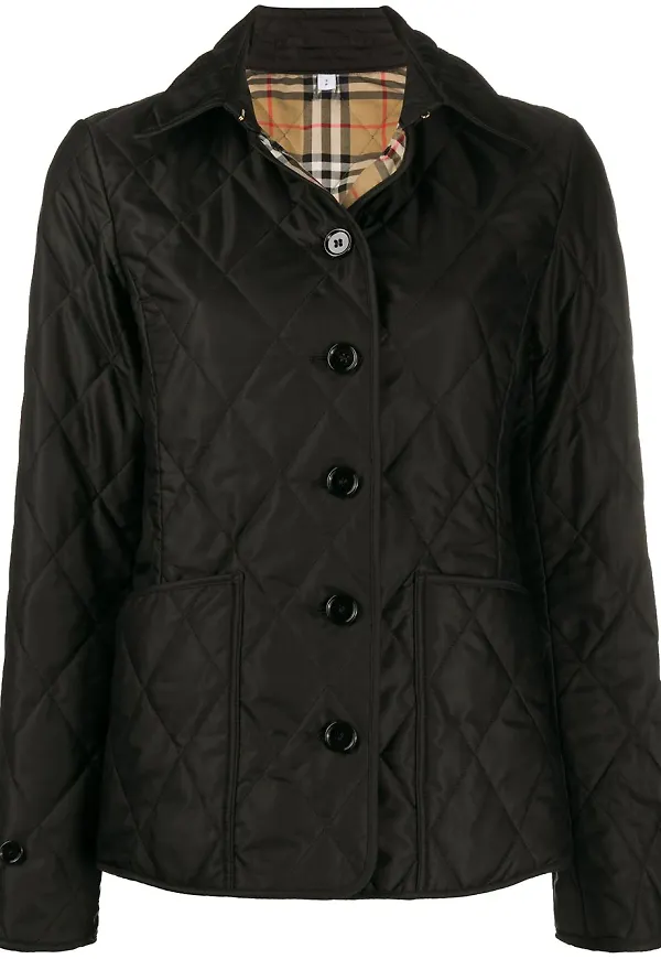 Burberry quiltad termojacka - Svart