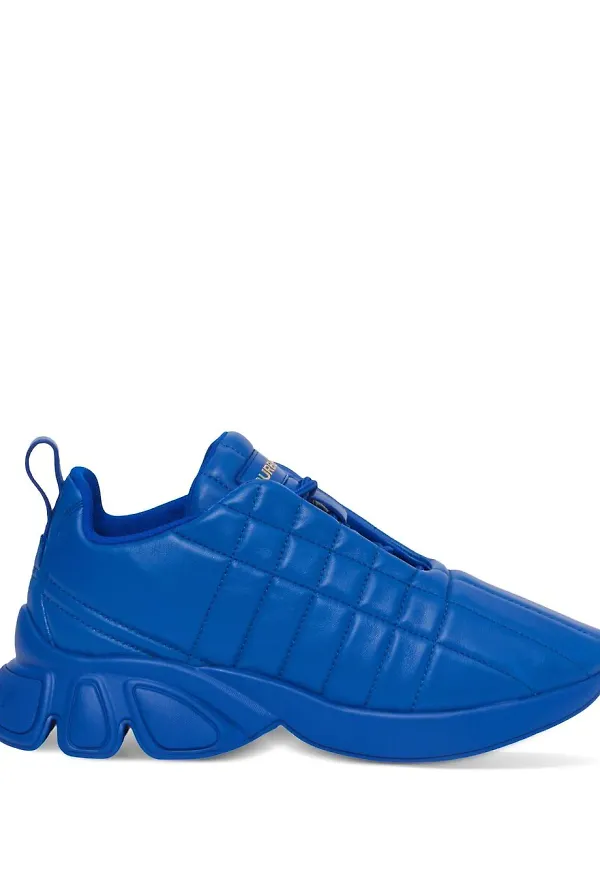 Burberry quiltade lädersneakers - Blå