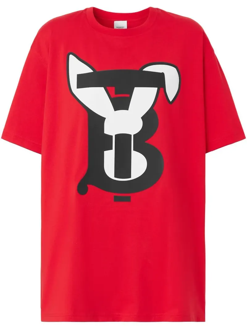 Burberry Rabbit t-shirt med logotyp - Röd