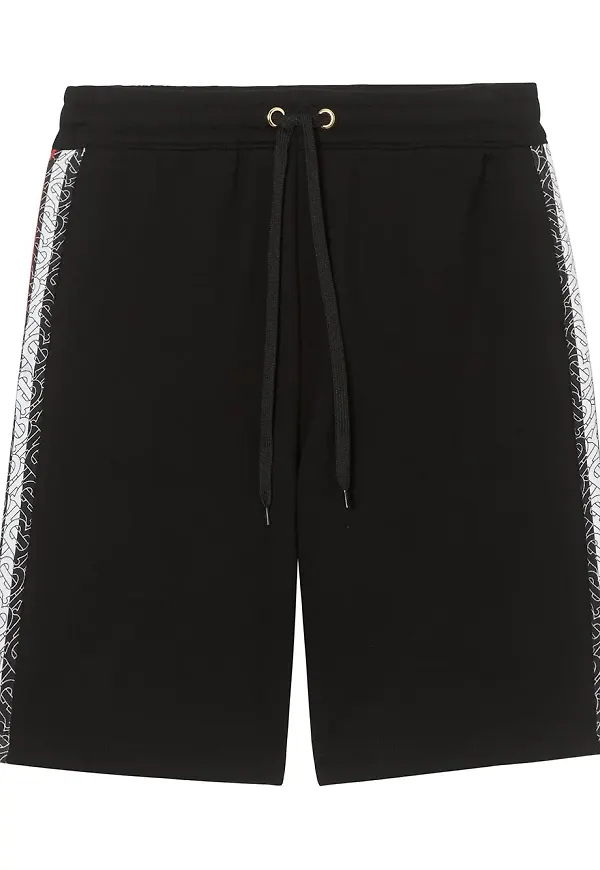 Burberry randiga enkla shorts - Svart