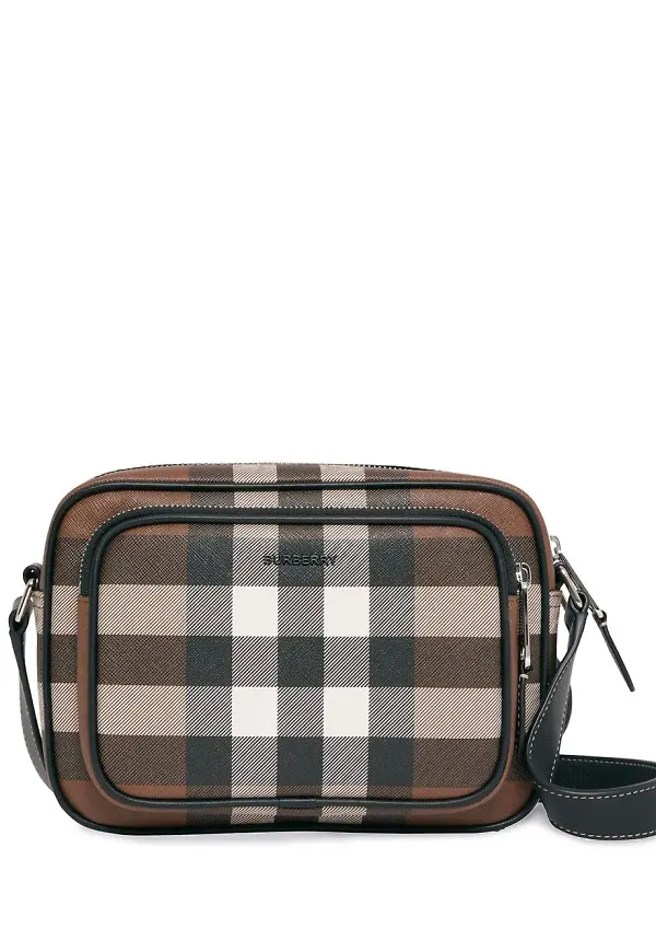 Burberry rutig axelremsväska - Brun